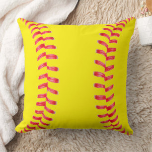 Custom Softball Throw Pillow