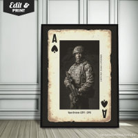 Custom Soldier Wall Art, Ace of Spades Military