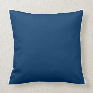 Custom solid plain blue / white Throw Pillow