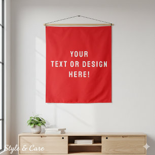 Custom Solid Red Tapestry – Personalized for You