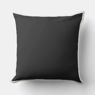 Custom solid slate black / white frame decorative cushion