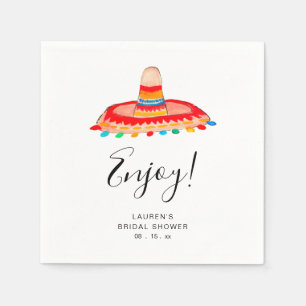Custom Sombrero Bridal Shower Fiesta  Napkin