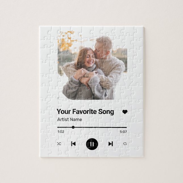 Custom Song Favorite Song One Photo  Coffee Mug Jigsaw Puzzle (Vertical)