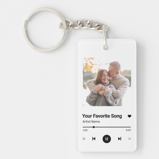 Custom Song Favourite Song One Photo  Coffee Mug L Key Ring (Front)