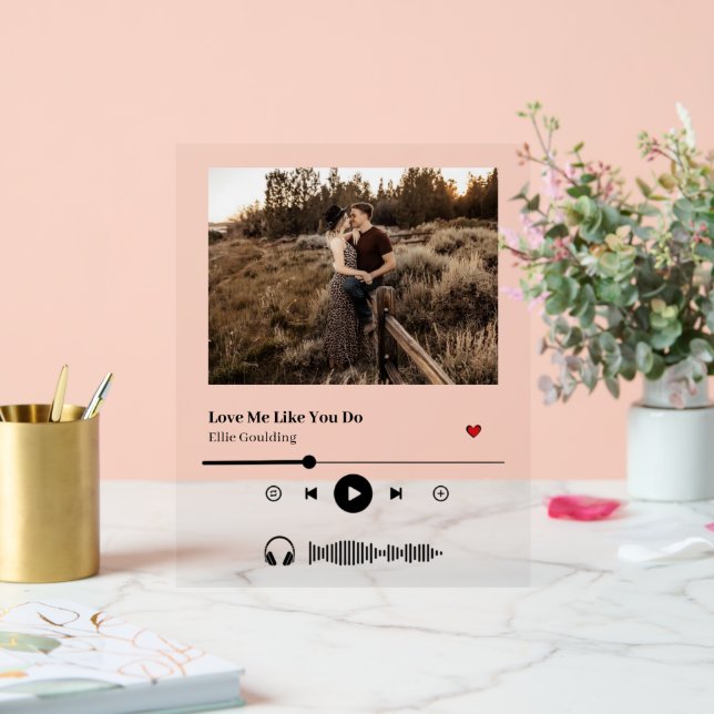 Custom Song Playlist Album Cover Acrylic Sign (Wedding)