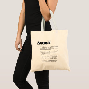 Custom Sonnet Tote Bag For Sister
