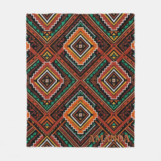 Custom Southwestern Kilim Diamond Dark Blanket