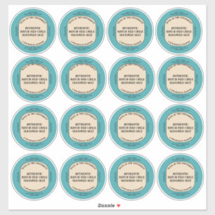 Custom Southwestern Style Jar Box Tin Label Set