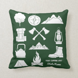 Custom Souvenir Camping Collage Campers Cushion