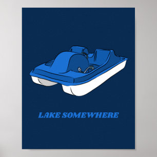 Custom Souvenir Pedal Boat Personalised Poster