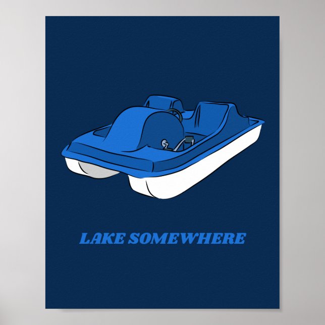 Custom Souvenir Pedal Boat Personalised Poster (Front)
