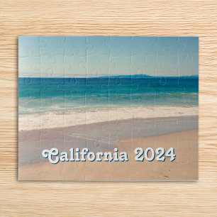 Custom Souvenir Photo Ocean Blue Scenic Beach Jigsaw Puzzle