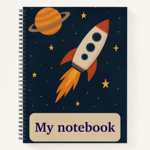 Custom Space Adventure Notebook for Boys