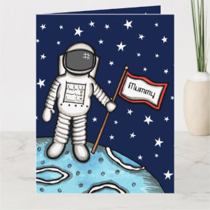Custom Spaceman Astronaut Cosmic Mother's Day Card