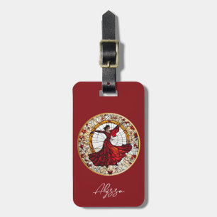 Custom Spain Flamenco Dancer Luggage Tag