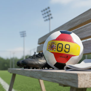 Custom Spain National Soccer Graphic Athlete  Ball