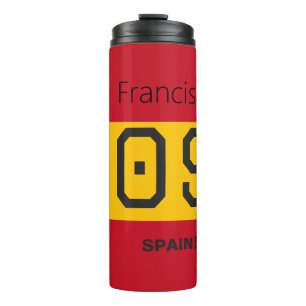 Custom Spain National Soccer Graphic Athlete Thermal Tumbler