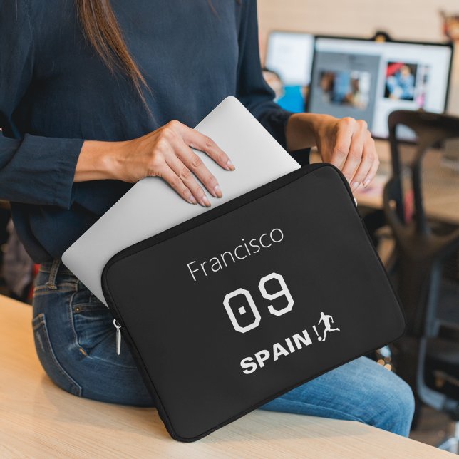 Custom Spain National Soccer Professional Mono Laptop Sleeve (Creator Uploaded)