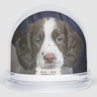Custom Spaniel Puppy Dog Photo Snowglobe