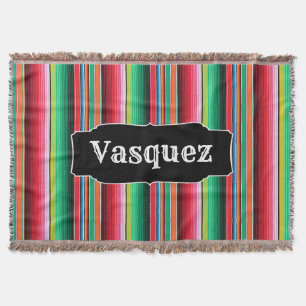 Custom Spanish Serape Mexican Blanket Personalised
