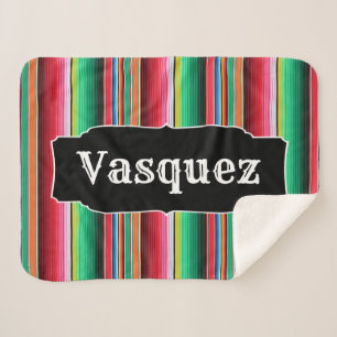 Custom Spanish Serape Mexican Blanket Personalised