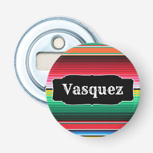 Custom Spanish Serape Mexican Blanket Personalised Bottle Opener