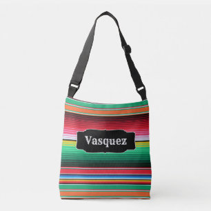 Custom Spanish Serape Mexican Blanket Personalised Crossbody Bag
