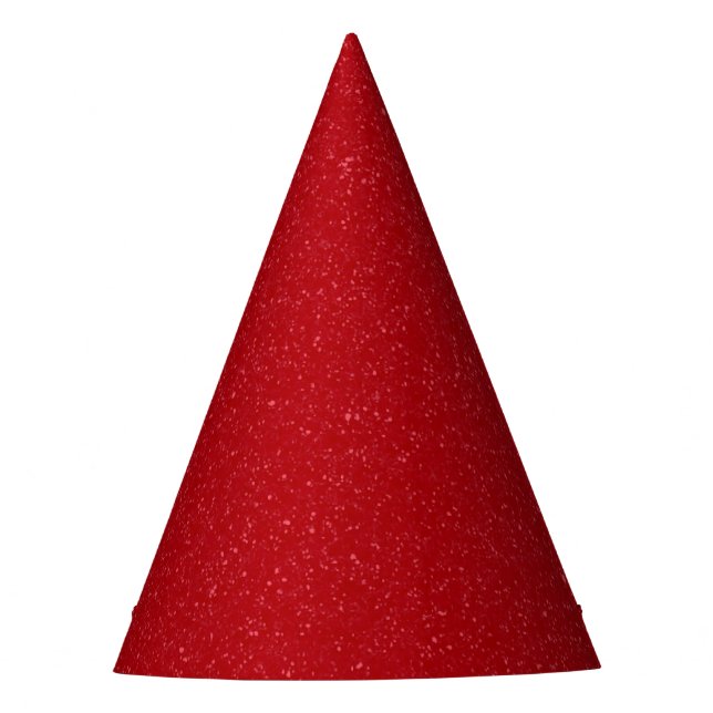 Custom Sparkle Red Party Hat – Editable Template (Front)
