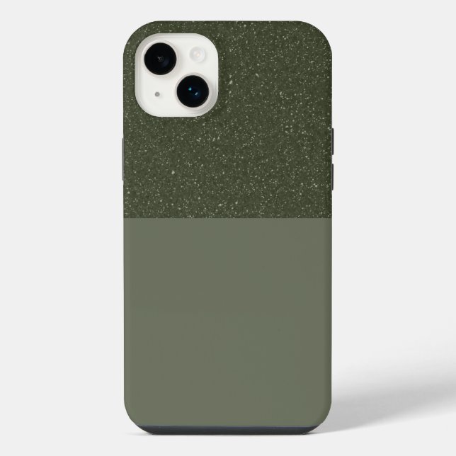 Custom Speckled Top Moss Green iPhone 14 Plus Case (Back)