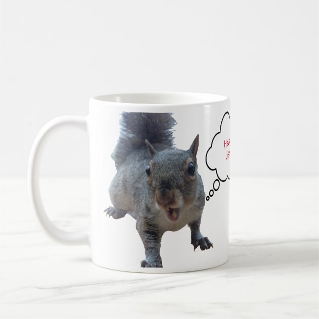 Custom Speech Funny Squirrel Mug (Left)