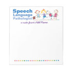 Custom Speech Pathologist's Colourful Kids Note Pa