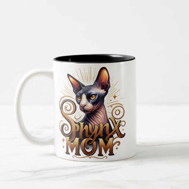 Custom Sphynx Cat Mum Mug Mother's Day  (Left)