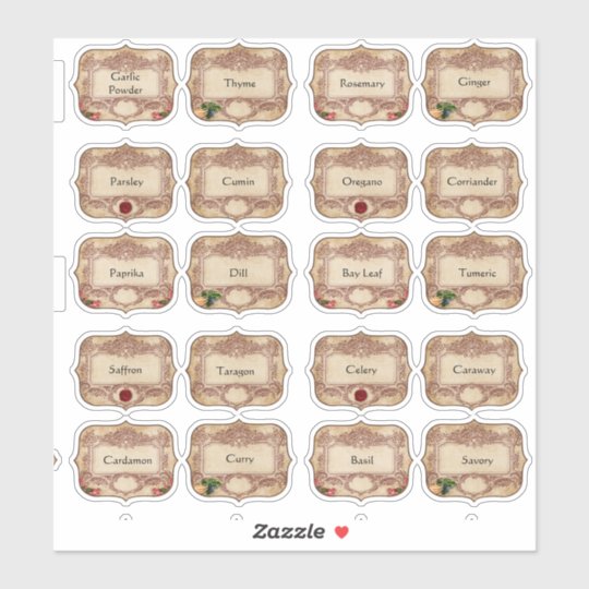 Spice rack labels free download