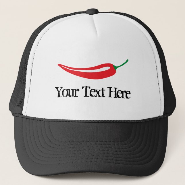 Custom spicy hot red chilli pepper trucker hat (Front)