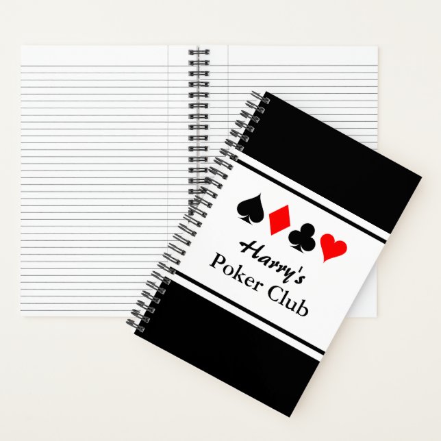 Custom spiral notebook for poker club (Inside)