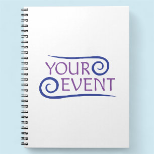 Custom Spiral Notebook with Company Event Logo