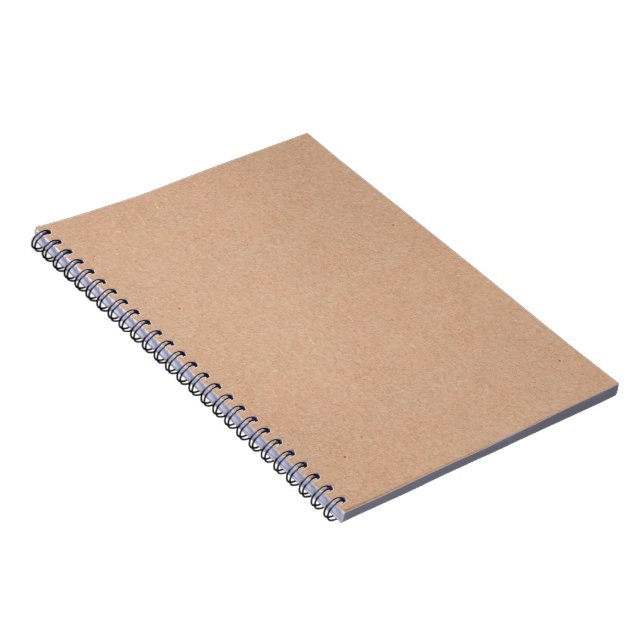 Custom Spiral Notebook with Kraft Pattern Cover (Right Side)