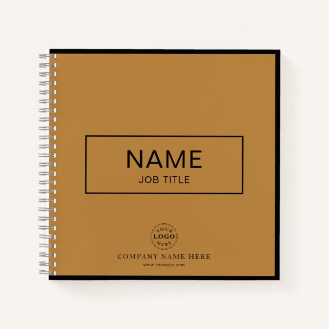 Custom Spiral Notebook with Name & Business Logo (Front)