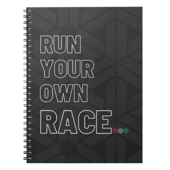  Custom Spiral Photo Notebook "Run Your Own Race" (Front)