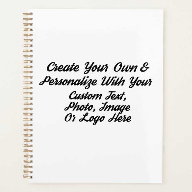 Custom Spiral Planner - DIY Create Your Own (Front)