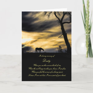 Custom Spiritual Horse Sympathy Card