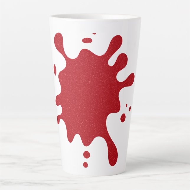 Custom Splash Tomato Red Latte Mug (Front)