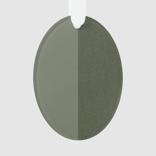 Custom Split Moss Green Acrylic Ornament Vertical (Front)