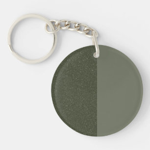Custom Split Moss Green Keychain – Matte & Noise