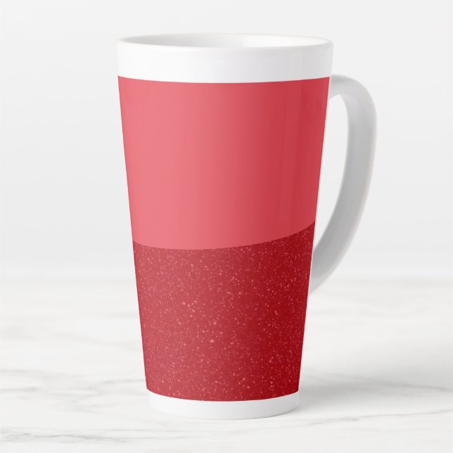 Custom Split Tomato Red Latte Mug (Right Angle)