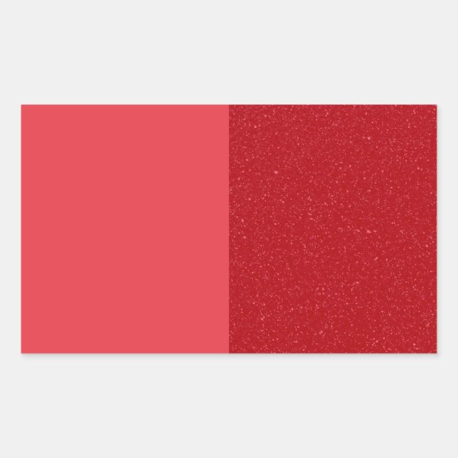 Custom Split Tomato Red Rectangle Stickers (Front)