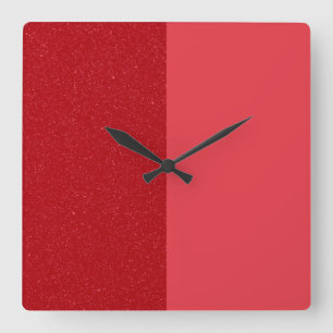 Custom Split Tomato Red Wall Clock