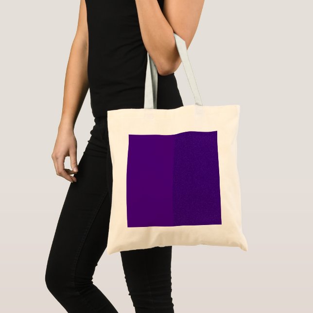 Custom Split-Tone Purple Canvas Tote Bag (Front (Product))