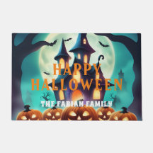 Custom spooky pumpkins scary house happy halloween