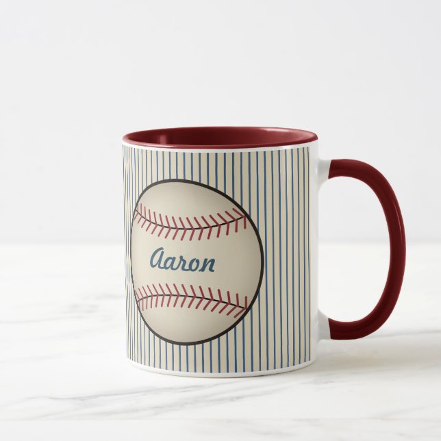 Custom Sports Baseball Coffee Mug Gift (Right)